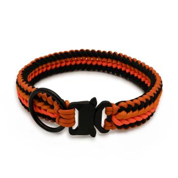 Paracord Halsband Orange Black Bild 3
