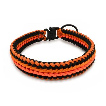 Paracord Halsband Orange Black Bild 5