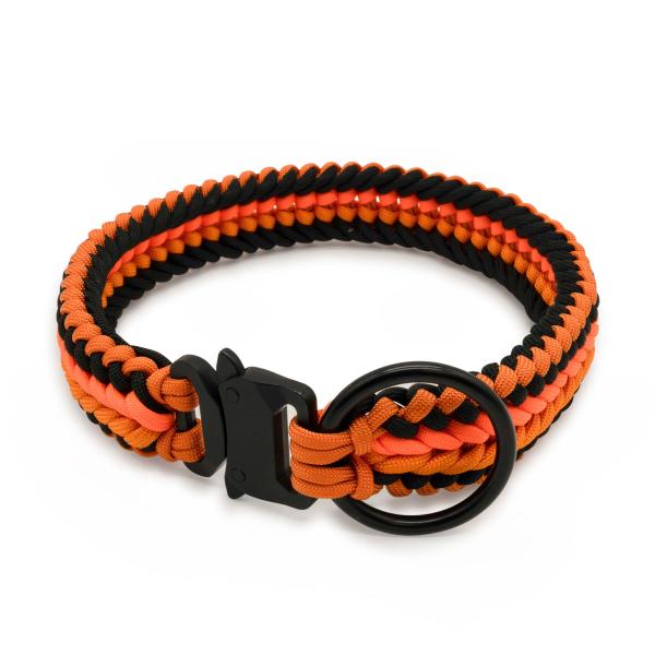 Paracord Halsband Orange Black Bild 4